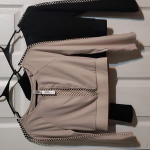 🔥Set of Two Victorias Secret Crop Tops with Mesh Accents,  Small